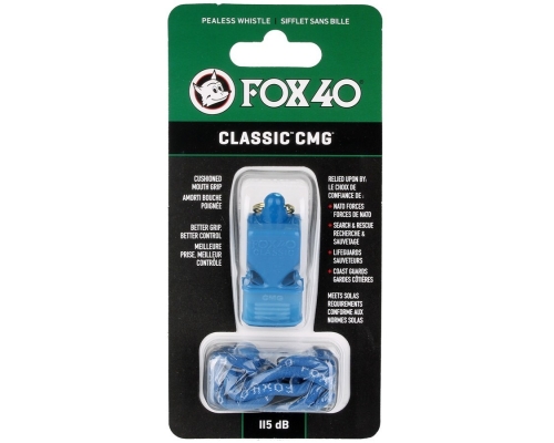 Gwizdek Fox 40 Classic CMG ze sznurkiem , kolor niebieski